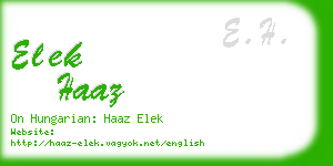 elek haaz business card